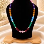 Multicolor Gemstone Beaded Necklace – Elegant Statement Jewellery