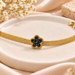 Elegant Gold Mesh Strap Black Dial Bracelet Watch – Stainless Steel
