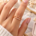 Rose Gold Double Band Ring for Women – Elegant Crystal & Chain Design Fashion Jewellery
Make my title more