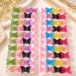 SEO Product Title: Korean Transparent Butterfly Mini Claw Clips – Multicolor Cute Hair Accessories for Girls, Wholesale Pack |