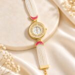 Elegant Pearl Strap Rhinestone Women’s Bracelet Watch