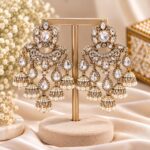 Premium Gold-Plated Crystal Pearl Jhumka Earrings