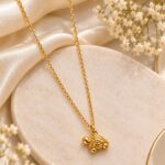 Elegant Gold Plated Turtle Pendant Necklace for Women – Stainless Steel Minimalist Animal Charm Jewellery